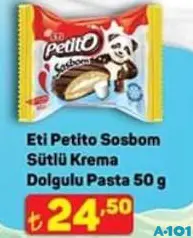 ETİ PETİTO SOSBOM SÜTLÜ KREMA DOLGULU PASTA 50 G fiyat ve kampanya bilgisi